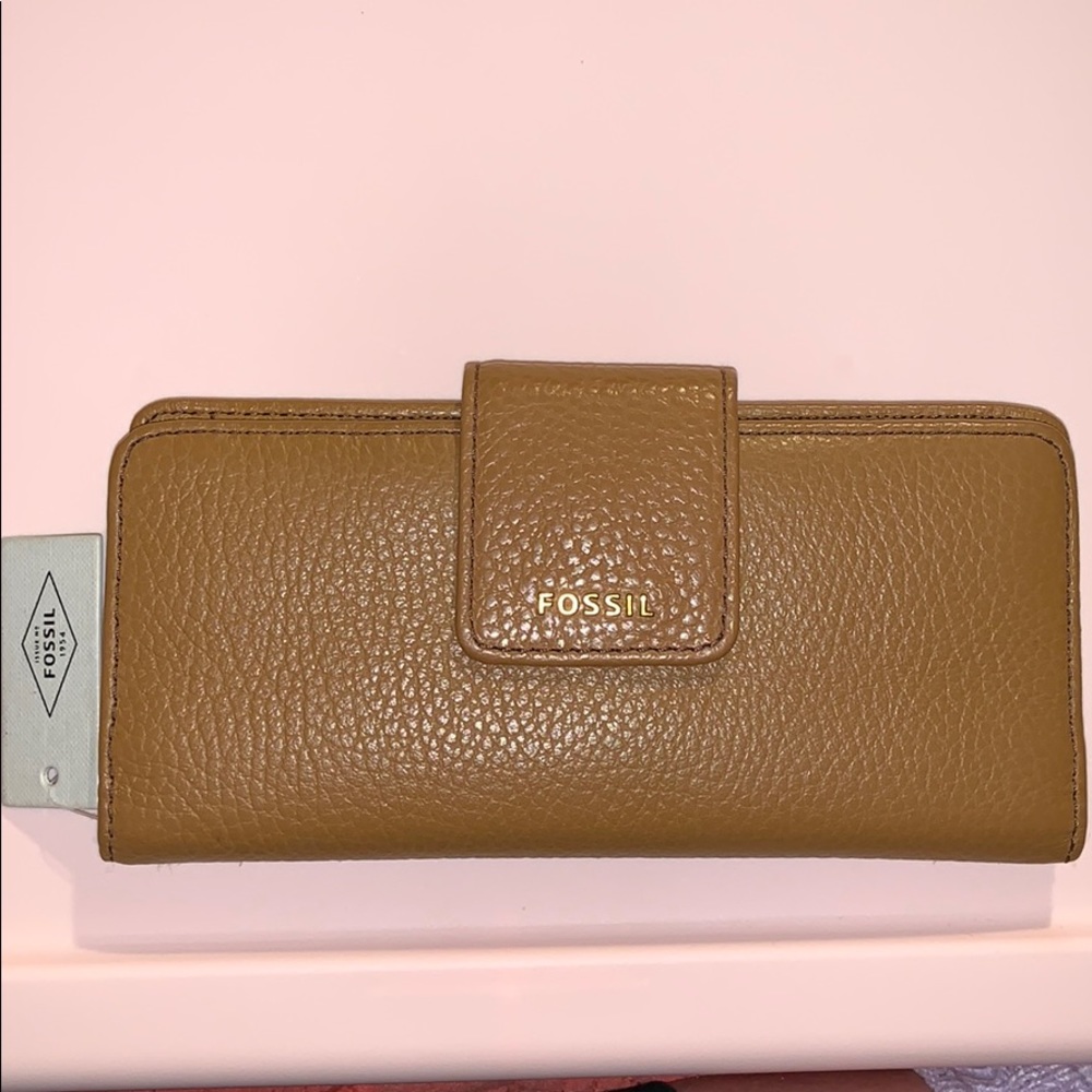FOSSIL Logan Clutch Tan